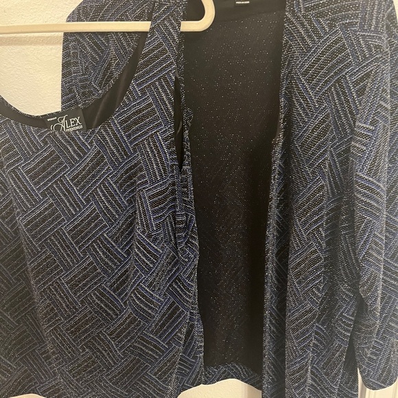 Alex Evenings 2-Piece Sparkle Twinset Jacket & Tank Top | Plus Size 3X - Picture 7 of 15